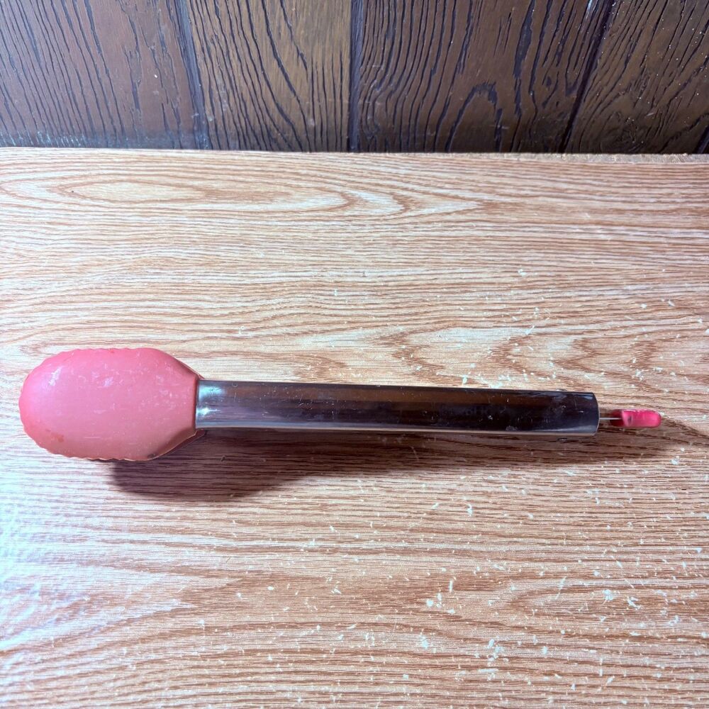 Farberware Tongs 11" With Scilicone Tip Red Locking